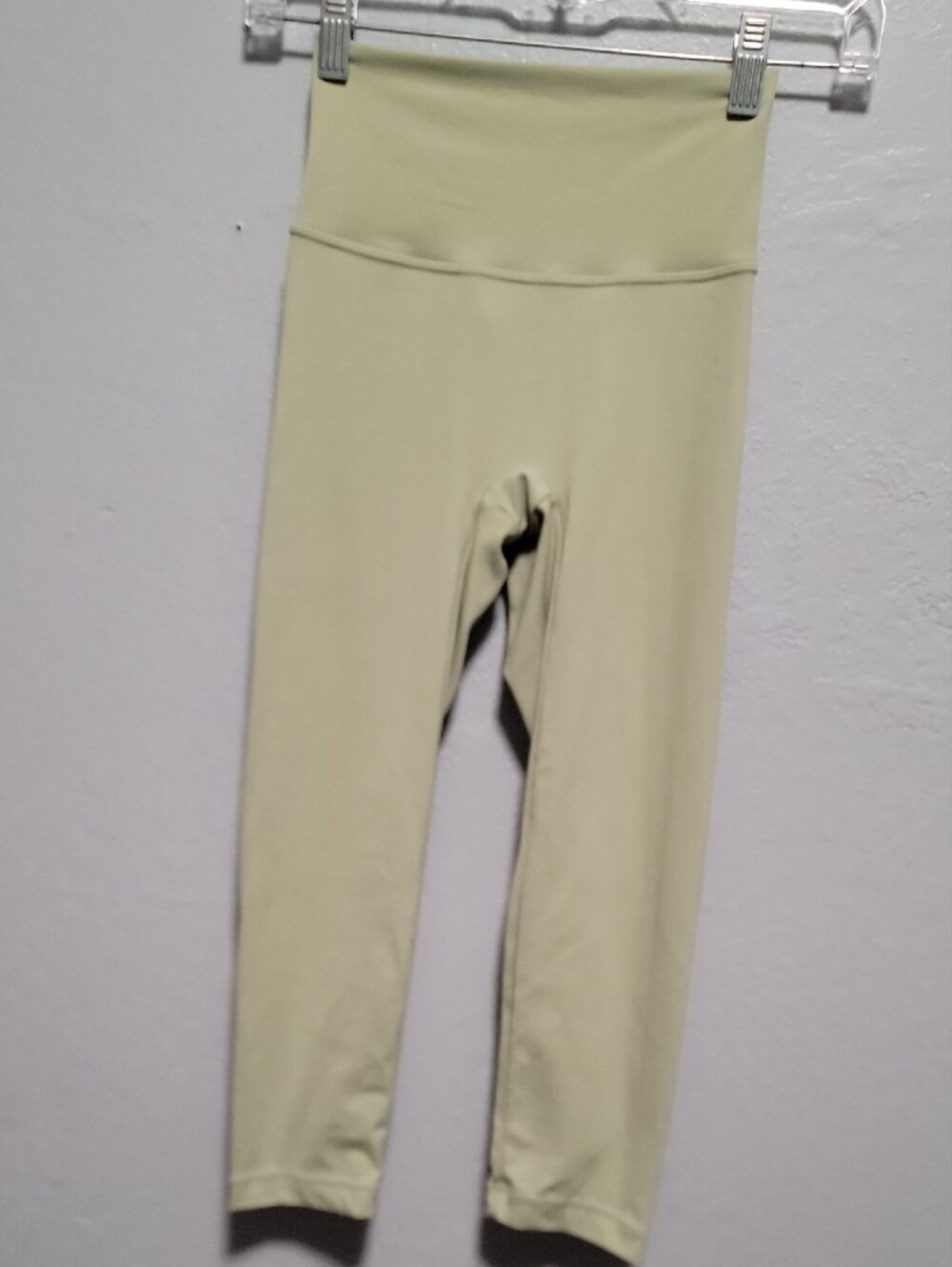 Women’s Light Green Capri Pants - Stretch Nylon-Spandex